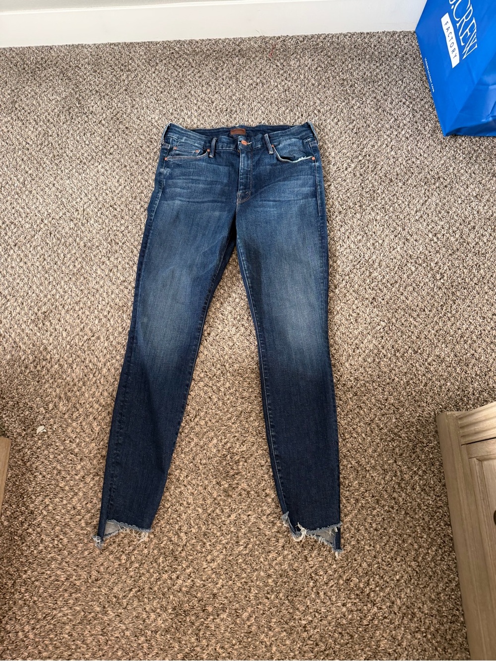 Mother the Looker two step ankle jeans
